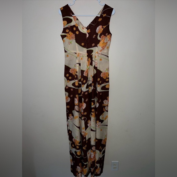Vintage Penny’s Hawaiian Maxi Long Dress Sleeveless Tank Floral Women’s Small - Picture 8 of 11